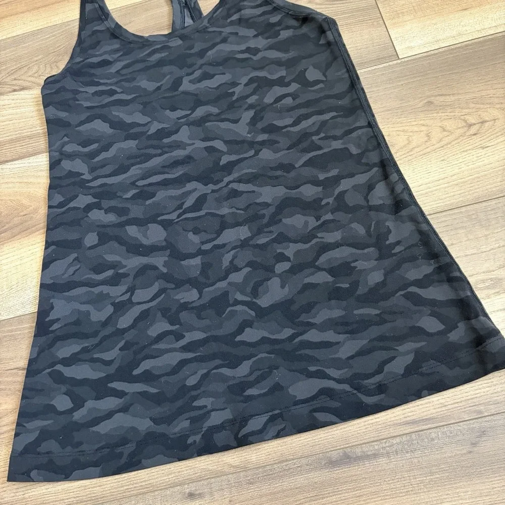 Lululemon Racer Tank Camo Cotton Blend Gym Yoga Size S/M